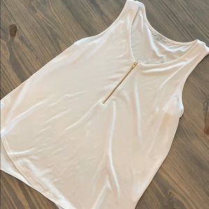 White Zip Tank